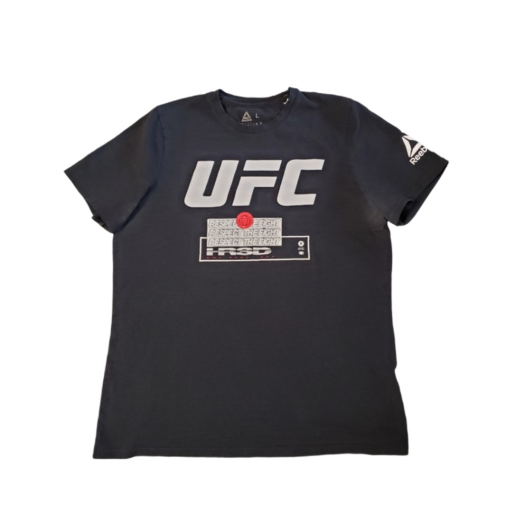 Reebok UFC Men's Black Respect‎ The Fight Short Sleeve T-shirt Large